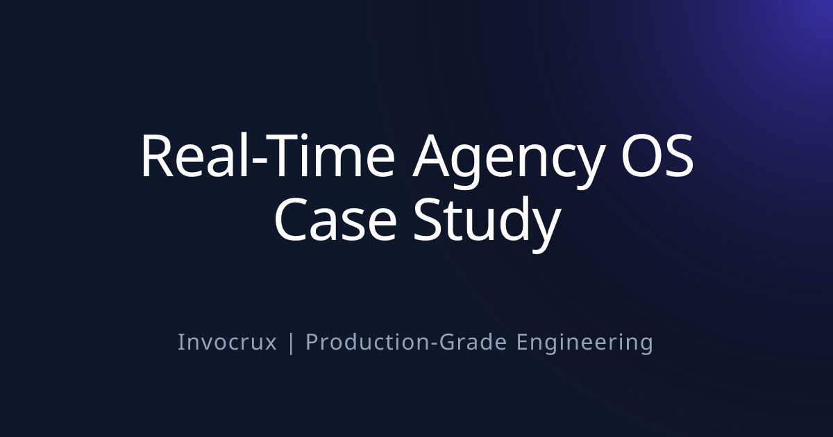 Real-Time Agency OS Case Study | Invocrux